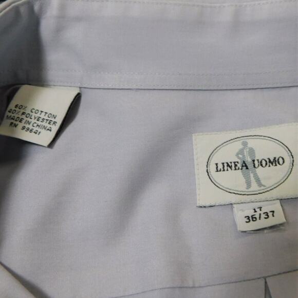 Linea Uomo Cotton Polyester Long Sleeve Button Shirt Mens 17 36/37 - Picture 2 of 5